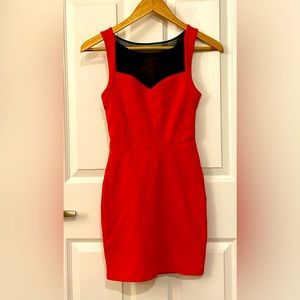 Bebe open back mini dress